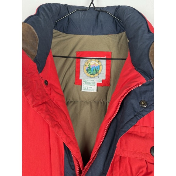 vintage Forest city red and navy vest with hoodie size L‎ Downs - Picture 2 of 7